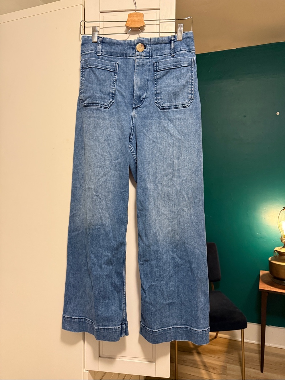 Anthropologie Maeve Colette Light Blue Wide-Leg Jeans